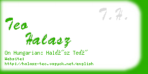 teo halasz business card
